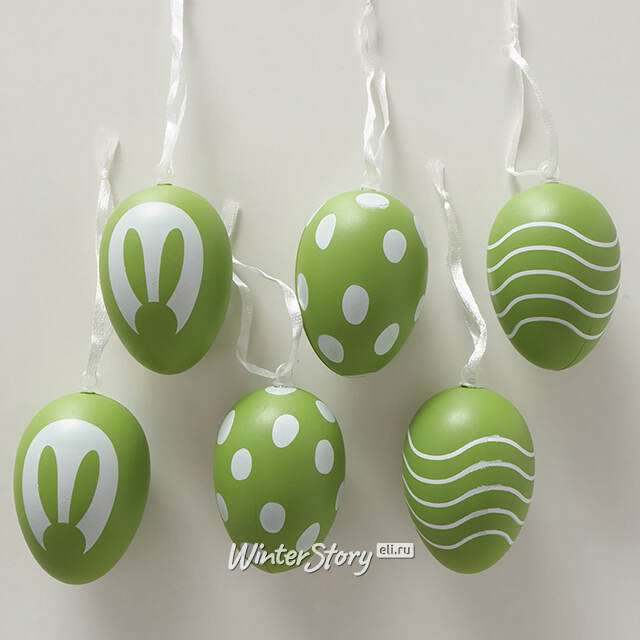 Пасхальные украшения Яйца: Spring Mood 6 см, 6 шт, подвеска  Boltze