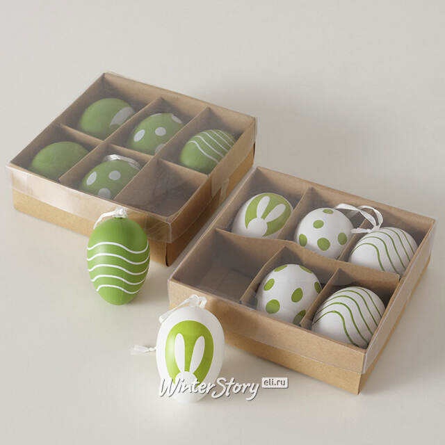 Пасхальные украшения Яйца: Spring Joy 6 см, 6 шт, подвеска  Boltze