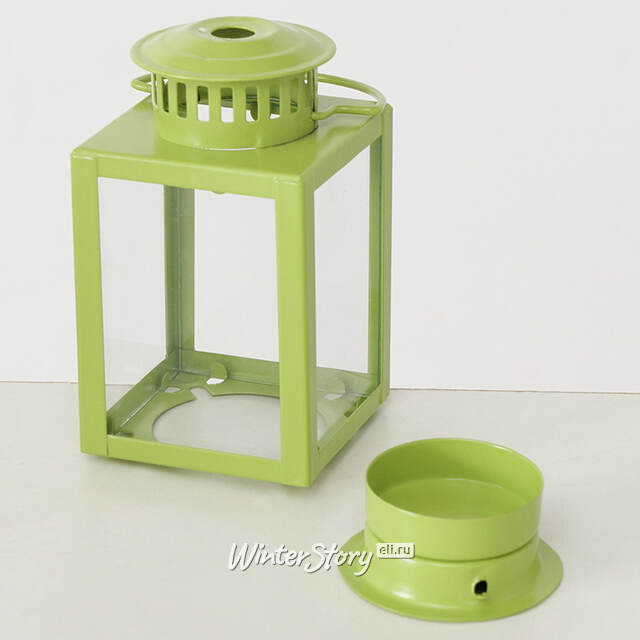 Подсвечник-фонарь Winkley 10 см салатовый Boltze