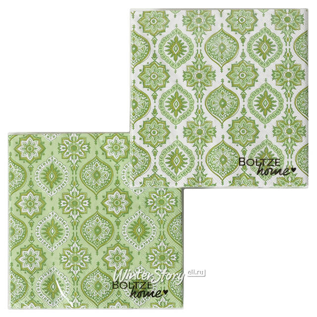 Бумажные салфетки Portofino 17*17 см белые, 20 шт Boltze