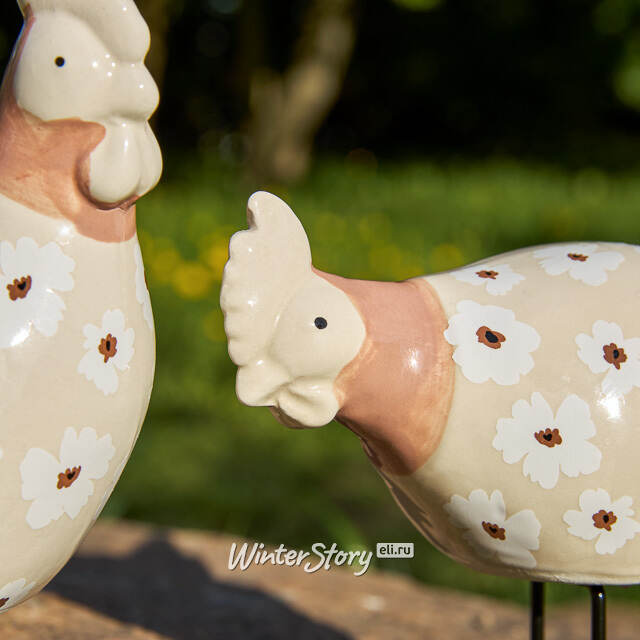 Набор декоративных фигур Gilio: Петушок и Курочка 15 см, 2 шт Boltze