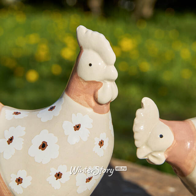 Набор декоративных фигур Gilio: Петушок и Курочка 15 см, 2 шт Boltze