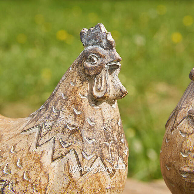 Набор декоративных фигур Asolo: Петушок и Курочка 19 см, 2 шт Boltze