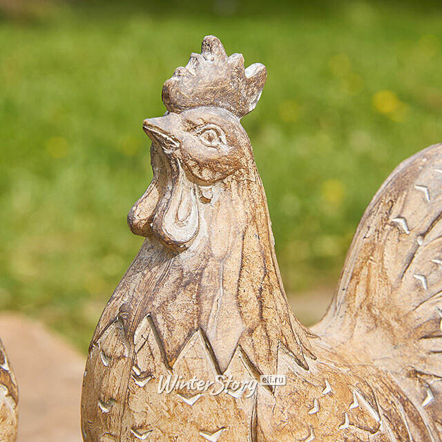 Набор декоративных фигур Asolo: Петушок и Курочка 19 см, 2 шт Boltze