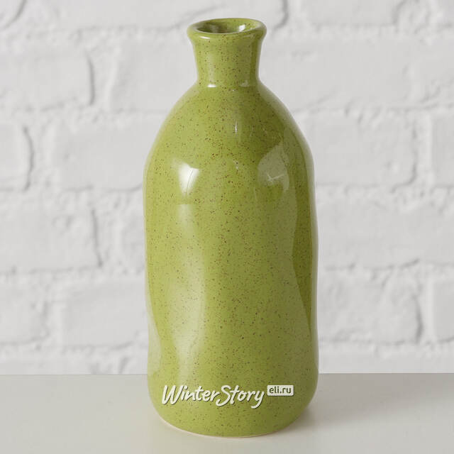 Керамическая ваза-бутылка Fuente Alamo 15 см оливковая Boltze