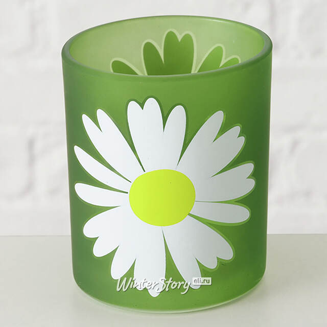 Набор стеклянных подсвечников White Daisy 9-11 см, 2 шт Boltze