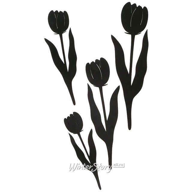 Набор садовых штекеров Binasco - Тюльпаны 30 см, 4 шт Boltze