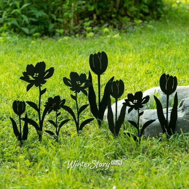 Набор садовых штекеров Binasco - Тюльпаны 30 см, 4 шт Boltze