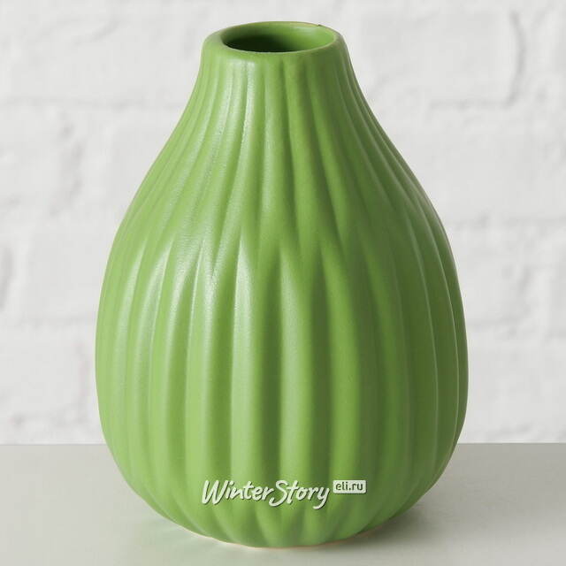 Набор керамических ваз для цветов Leeds 10-12 см зеленый, 3 шт Boltze