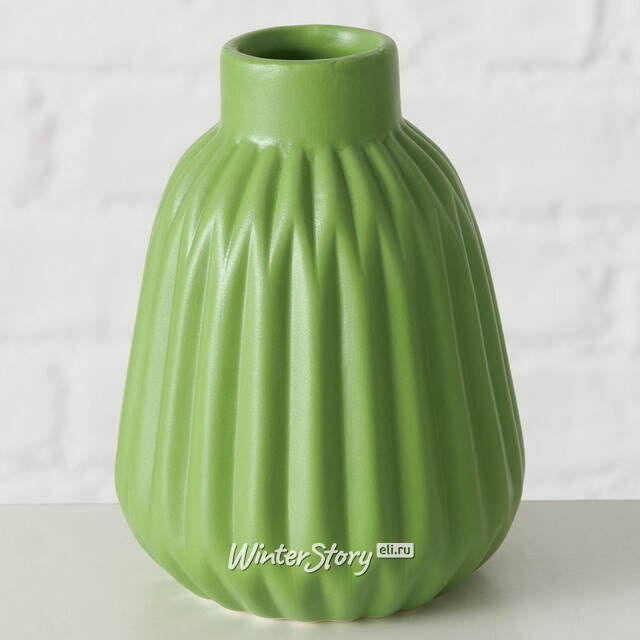 Набор керамических ваз для цветов Leeds 10-12 см зеленый, 3 шт Boltze
