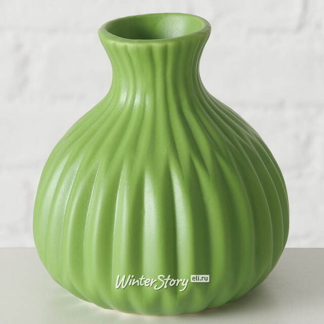 Набор керамических ваз для цветов Leeds 10-12 см зеленый, 3 шт Boltze