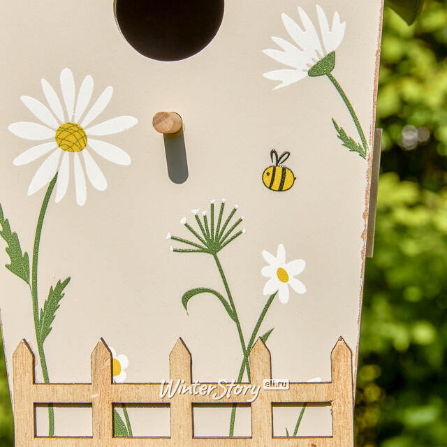 Садовое украшение Honey: Camomile and Bee 21 см серый Boltze