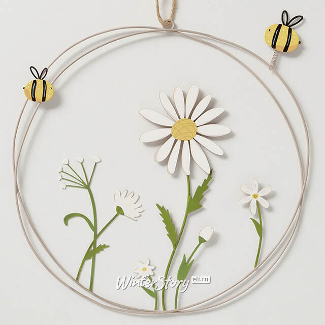 Декоративное панно Honey: Camomile and Bee 30 см Boltze