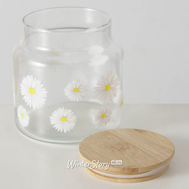 Стеклянная банка для хранения Field Chamomile 11 см Boltze
