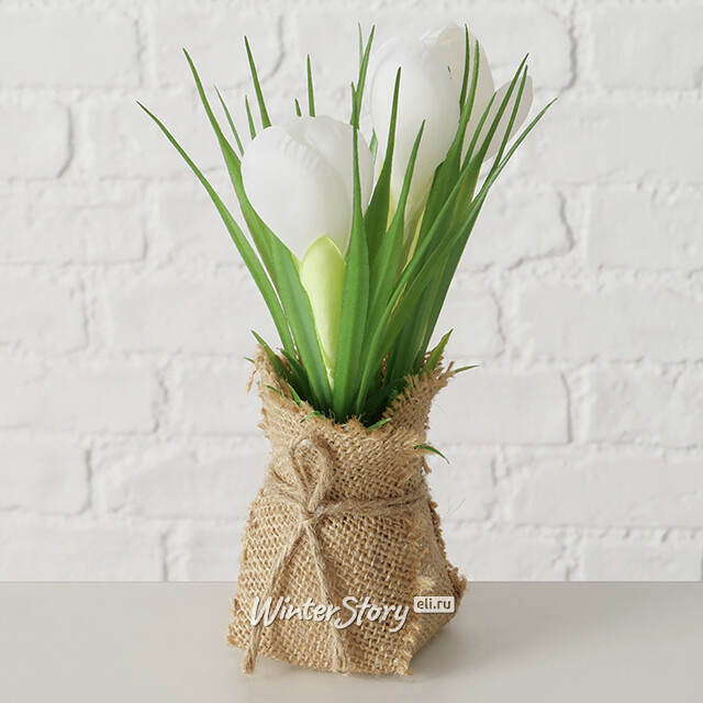 Искусственный цветок в горшке Крокус 19 см Boltze