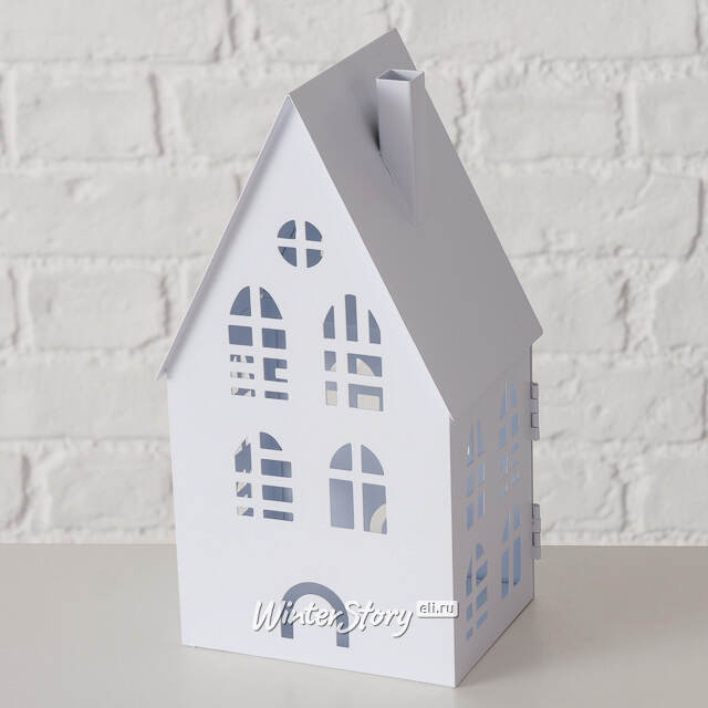 Набор подсвечников - домиков Belfast 13-38 см белый, 3 шт Boltze