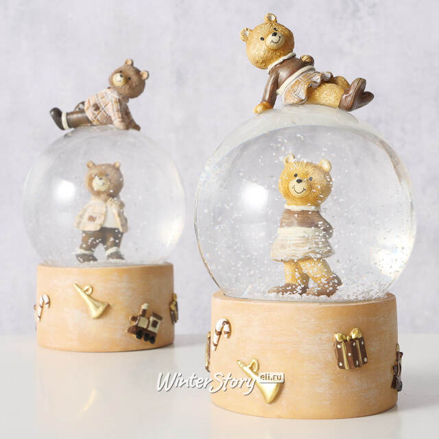 Снежный шар Медвежата: Winter Dreamers 18 см Boltze