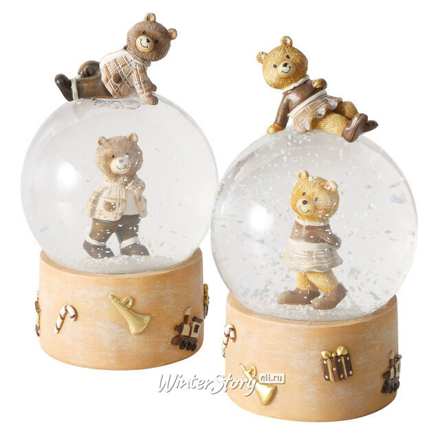 Снежный шар Медвежата: Winter Dreamers 18 см Boltze