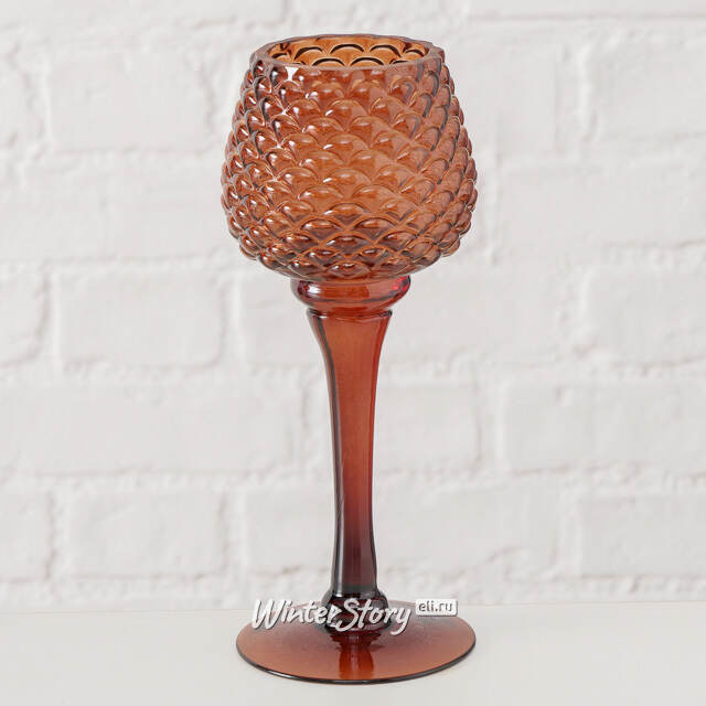 Набор стеклянных подсвечников-бокалов Atono 26 см, 2 шт Boltze