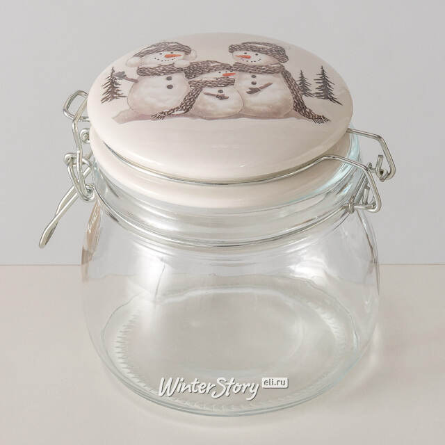 Банка для хранения Снеговик Фрости - Winter Supplies 12 см Boltze