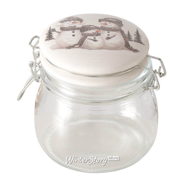 Банка для хранения Снеговик Фрости - Winter Supplies 12 см Boltze