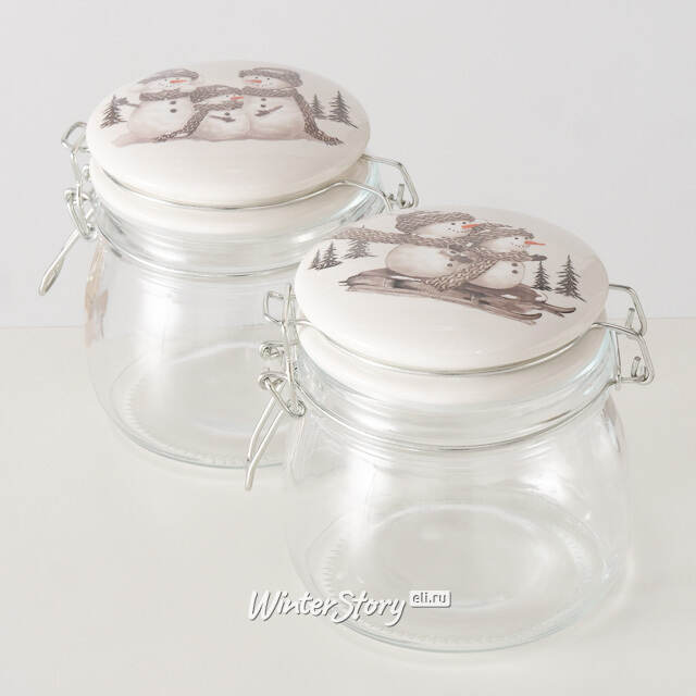 Банка для хранения Снеговик Фрости - Winter Supplies 12 см Boltze