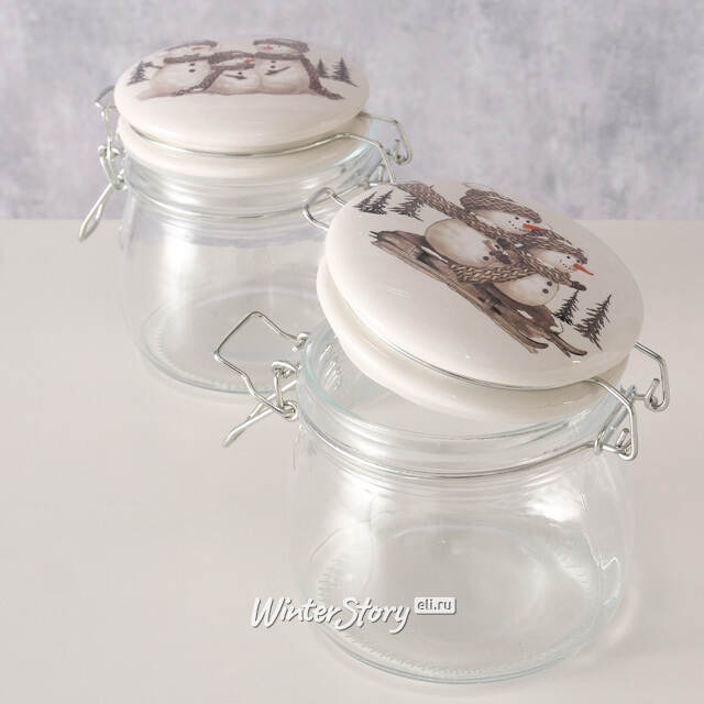 Банка для хранения Снеговик Фрости - Winter Supplies 12 см Boltze