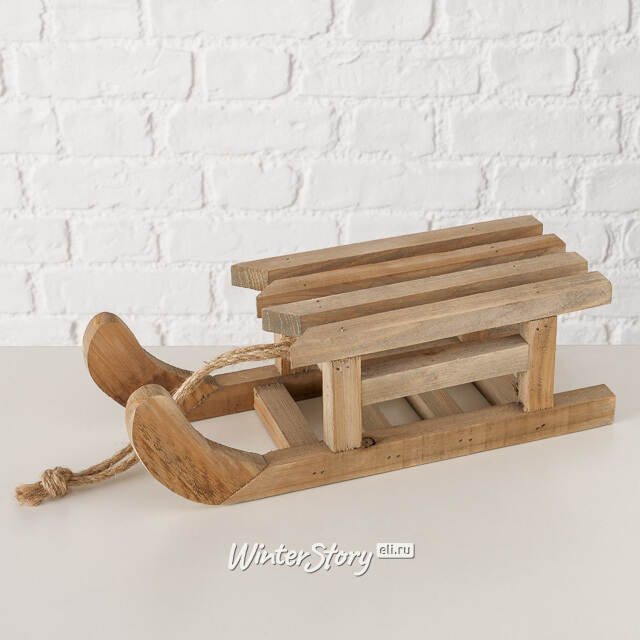 Декоративная фигура Деревянные Санки 30 см Boltze