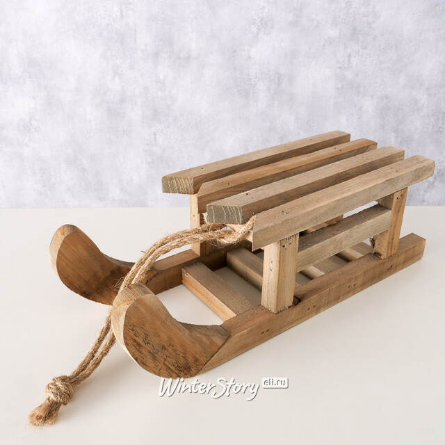 Декоративная фигура Деревянные Санки 30 см Boltze