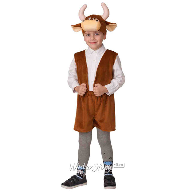 Карнавальный костюм Бычок Рожок, рост 110 см Батик