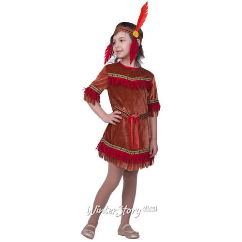 Карнавальный костюм Индианка, рост 122 см Батик
