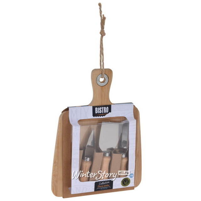 Набор для сыра Конте: доска + 3 ножа, 26*19 см Koopman