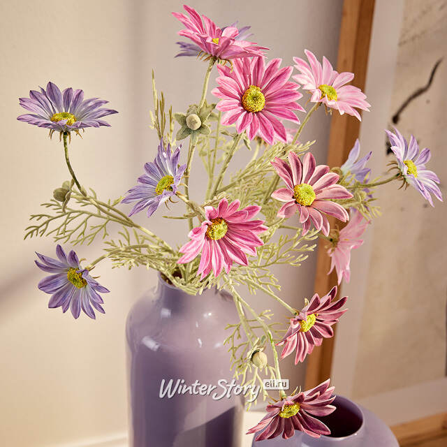 Искусственная ветка Ромашка - Summer Freshness 65 см фиолетовая EDG