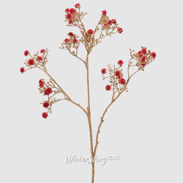 Искусственная ветка Гипсофила Floral Veil 68 см красная EDG