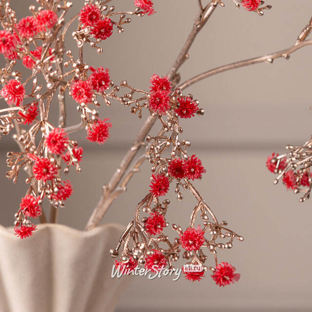 Искусственная ветка Гипсофила Floral Veil 68 см красная EDG