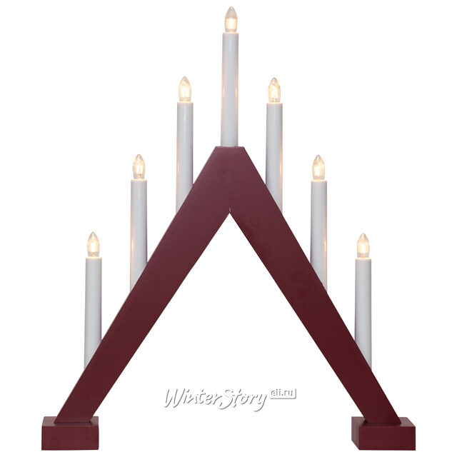 Семисвечник рождественский Trill 47*40 см красный Star Trading