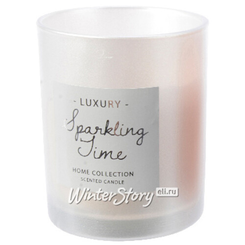 Ароматическая свеча в стакане Sparkling Time 8.5 см белая Kaemingk