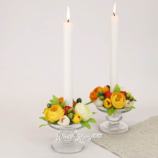 Венок для свечи Ранункулюс - Di Biancan 12 см EDG