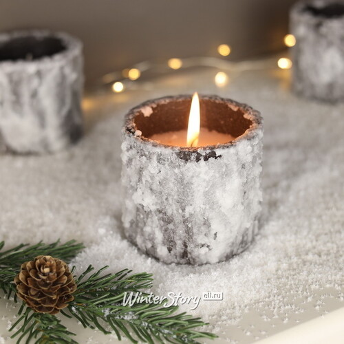 Декоративная свеча Снежная Березка 8*7 см Kaemingk