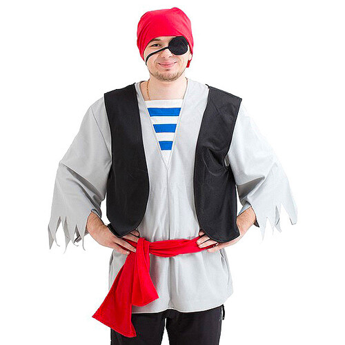 Взрослый карнавальный костюм Пират, 50-52 размер Бока С