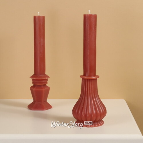 Декоративная свеча Normanni Royale: Terra Brown 25 см Kaemingk