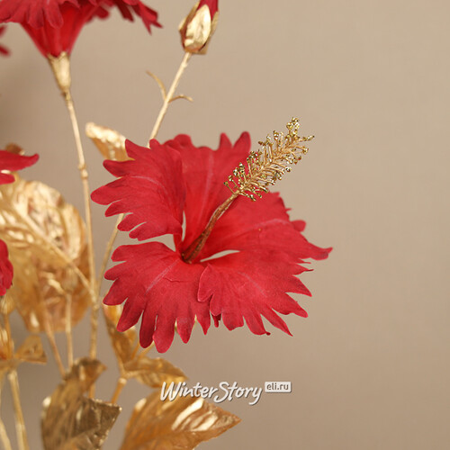 Искусственная ветка Hibiscus Chiara 68 см красная EDG