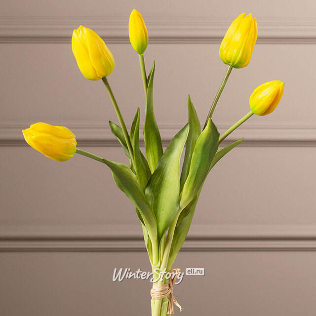 Силиконовые тюльпаны Monte Beau 5 шт, 40 см EDG