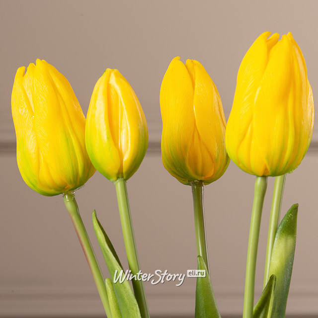 Силиконовые тюльпаны Monte Beau 5 шт, 40 см EDG