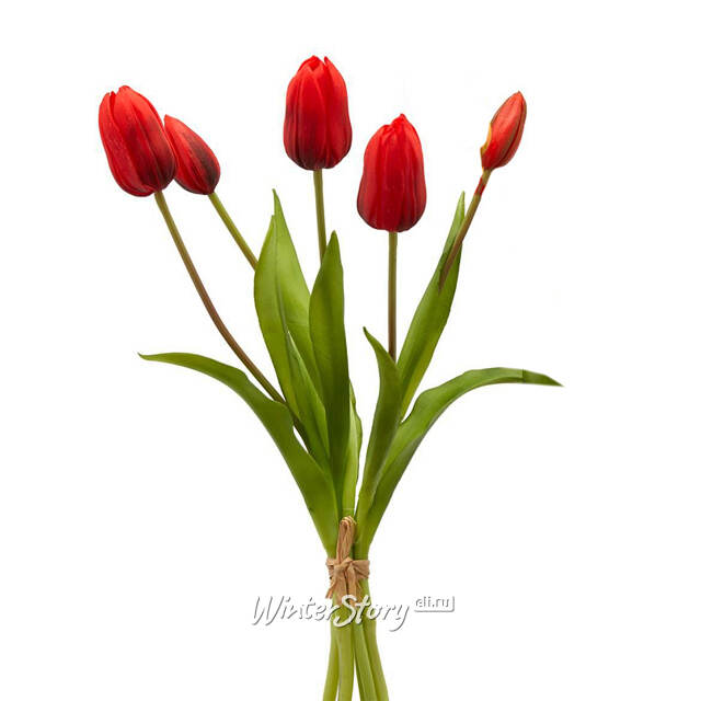 Силиконовые тюльпаны Стелла Аризона 5 шт, 40 см EDG