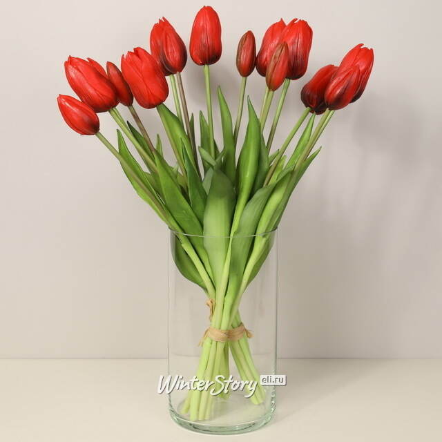 Силиконовые тюльпаны Стелла Аризона 5 шт, 40 см EDG