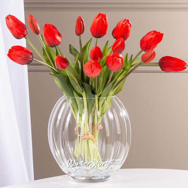 Силиконовые тюльпаны Стелла Аризона 5 шт, 40 см EDG