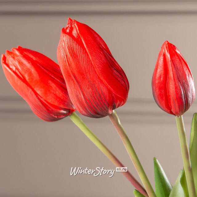 Силиконовые тюльпаны Стелла Аризона 5 шт, 40 см EDG