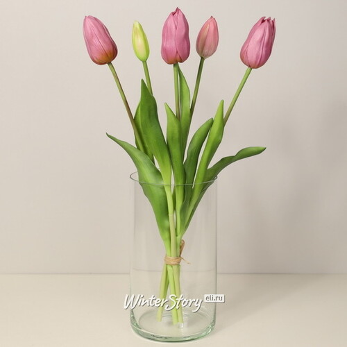 Силиконовые тюльпаны Abe Lenstra 5 шт, 40 см EDG