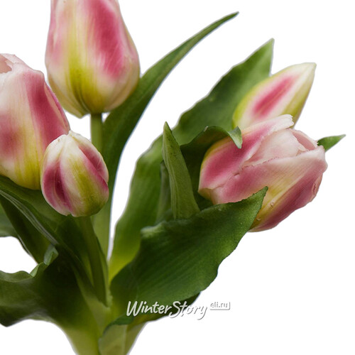 Силиконовые цветы Тюльпаны Piccola Ragazza 5 шт, 28 см розовые EDG